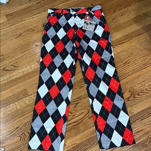 Stylish Argyle Pattern Chinos